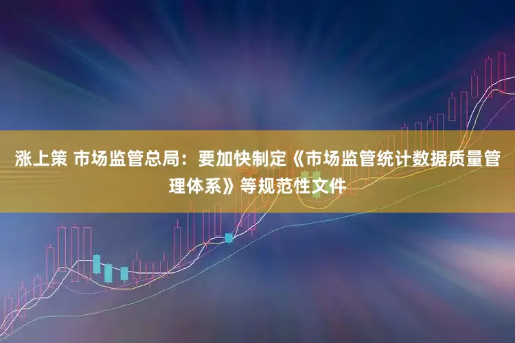 涨上策 市场监管总局：要加快制定《市场监管统计数据质量管理体系》等规范性文件