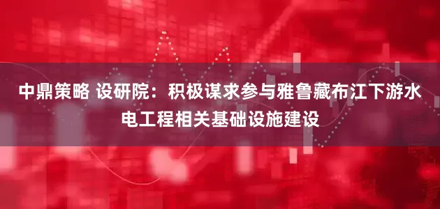 中鼎策略 设研院：积极谋求参与雅鲁藏布江下游水电工程相关基础设施建设